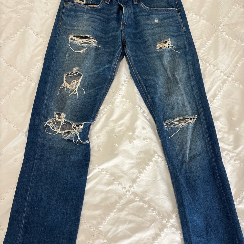 Rag & Bone Distressed straight leg Jeans